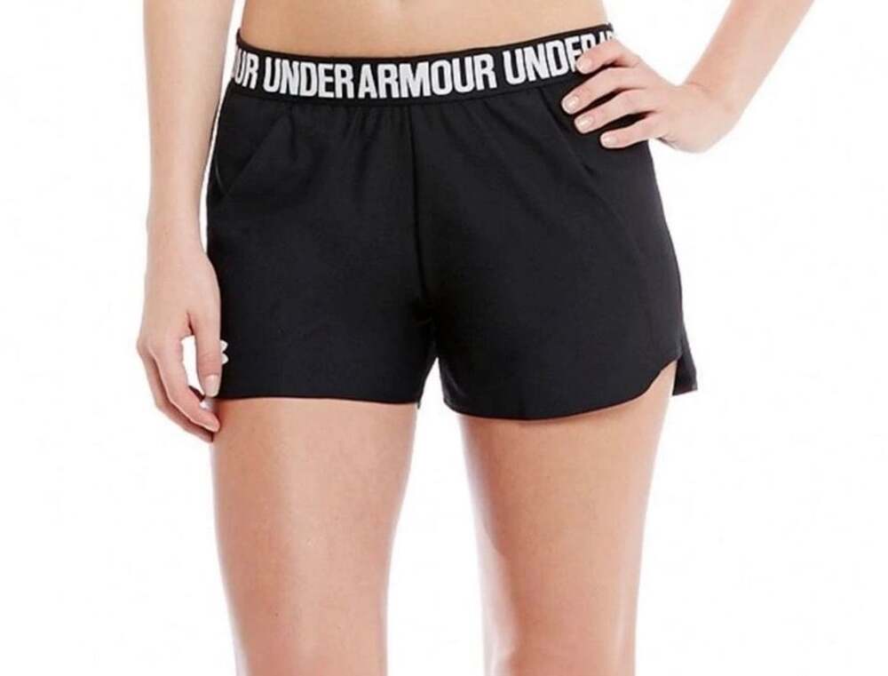 Under Armour Womens Play Up Shorts Black Running Athletic Workout Pockets Small